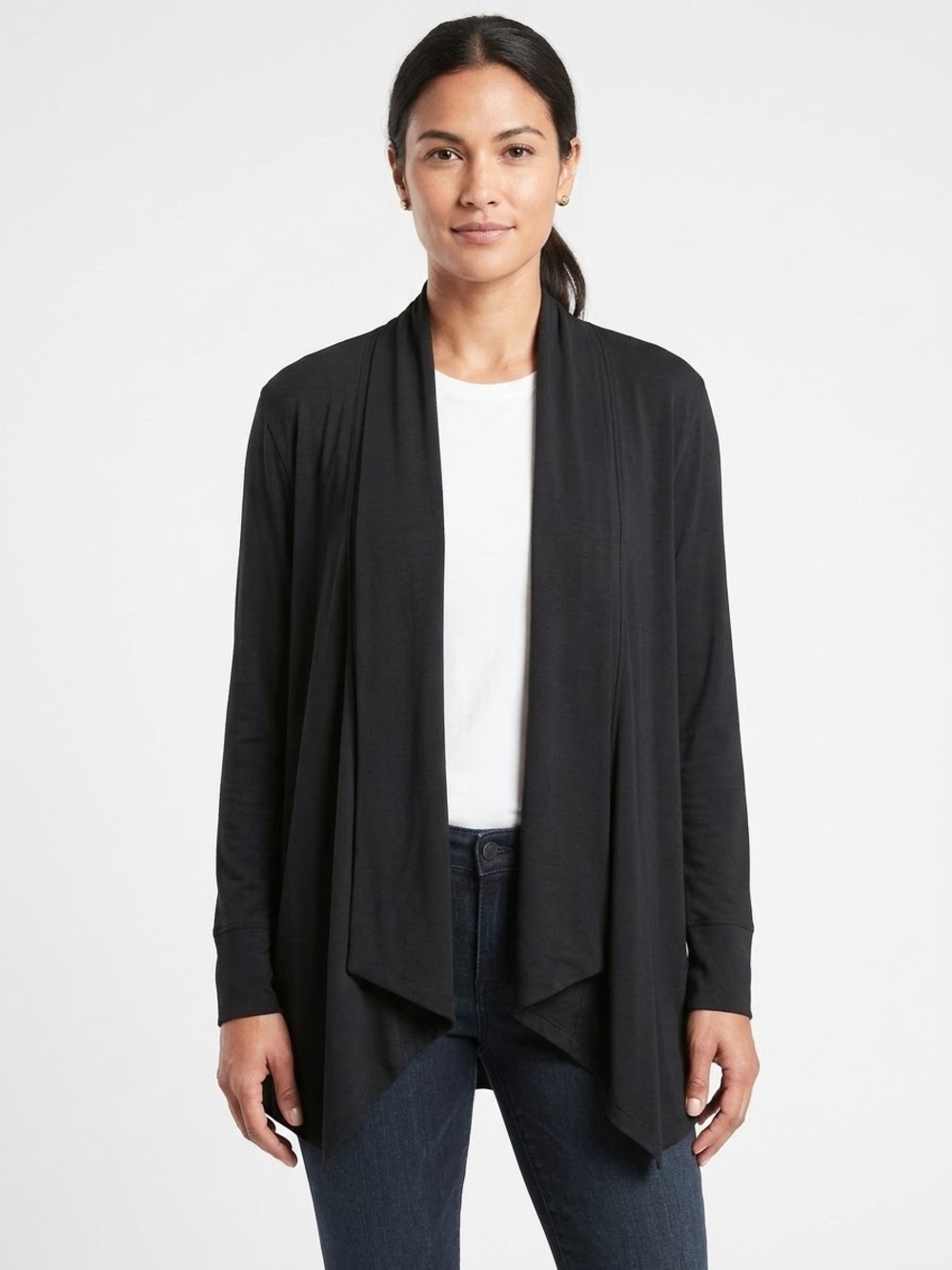 Athleta Black Open-Front Women's Cardigan Large